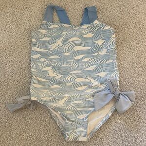 The Beaufort Bonnet Company Blue and White Wave Swimsuit